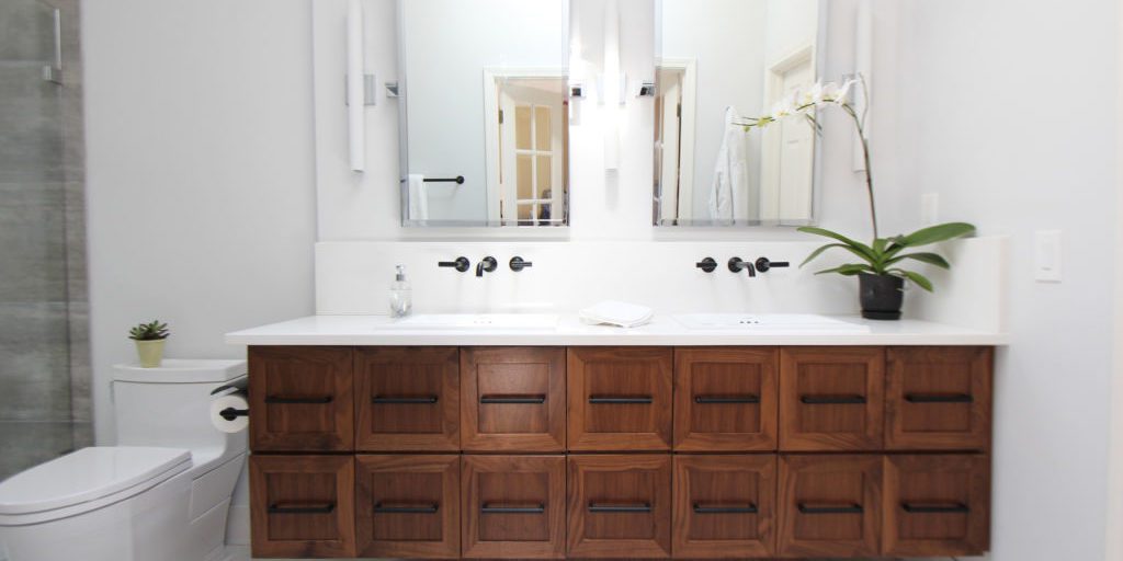 Custom walnut cabinet luxury walnut bathroom walnut vanity custom cabinetry in atlanta bathroom remodel ideas vanity ideas bathroom inspiration
